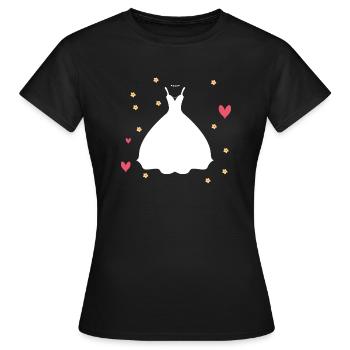 Braut - Frauen T-Shirt - Schwarz - Vorne - AI Model Female 172 dark (172cm)