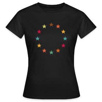Europe Europe - T-shirt Femme - noir - Devant - AI Model Female 172 dark (172cm)