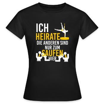 Enterrement de vie de garçon - T-shirt Femme - noir - Devant - AI Model Female 172 dark (172cm)