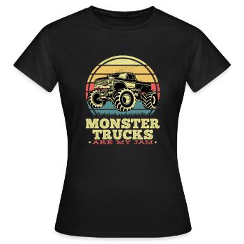 Chemise rétro de camion de monstre de cru - T-shirt Femme - noir - Devant - AI Model Female 172 dark (172cm)