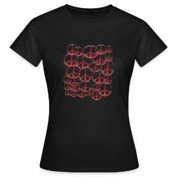 PEACE - T-shirt Femme - noir - Devant - AI Model Female 172 dark (172cm)