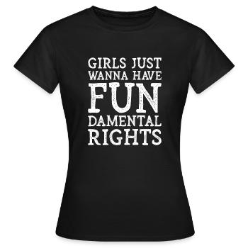 Cadeau de femmes fondamental rights femme feminist - T-shirt Femme - noir - Devant - AI Model Female 172 dark (172cm)