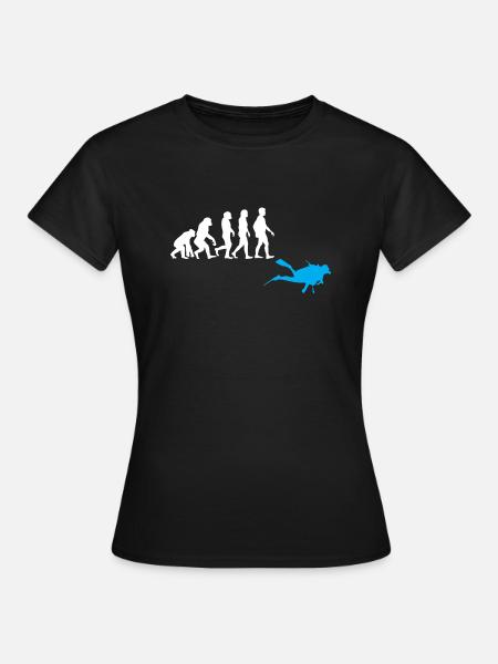 Tauchen Evolution - Frauen T-Shirt - Schwarz