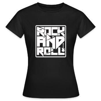 Rock and roll - T-shirt Femme - noir - Devant - AI Model Female 172 dark (172cm)