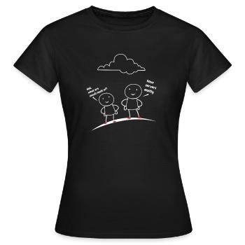 Nuages de serveurs Linux - T-shirt Femme - noir - Devant - AI Model Female 172 dark (172cm)