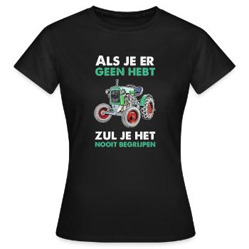 Trekker Oldtimer Design Nederlands - Frauen T-Shirt - Schwarz - Vorne - AI Model Female 172 dark (172cm)