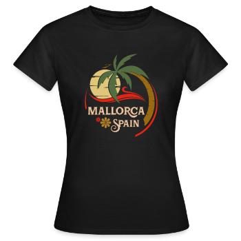 Sehnsucht Mallorca - Frauen T-Shirt - Schwarz - Vorne - AI Model Female 172 dark (172cm)