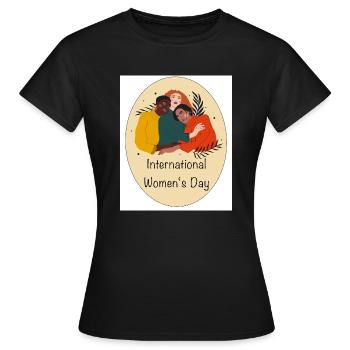 International Womes Day - T-shirt Femme - noir - Devant - AI Model Female 172 dark (172cm)