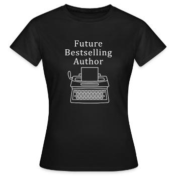 Encourager une journée jeune écrivain - T-shirt Femme - noir - Devant - AI Model Female 172 dark (172cm)