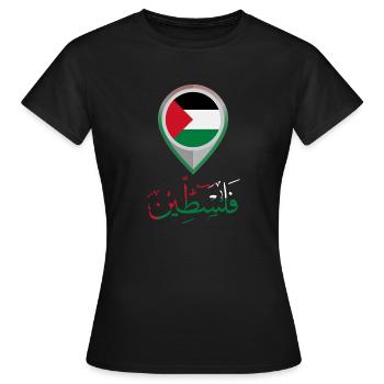 Palestine Gaza - T-shirt Femme - noir - Devant - AI Model Female 172 dark (172cm)