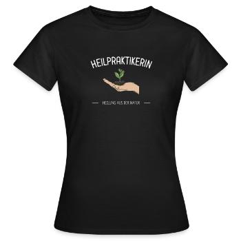 Heilpraktiker Heilpraktikerin Naturheilkunde Motiv - Frauen T-Shirt - Schwarz - Vorne - AI Model Female 172 dark (172cm)