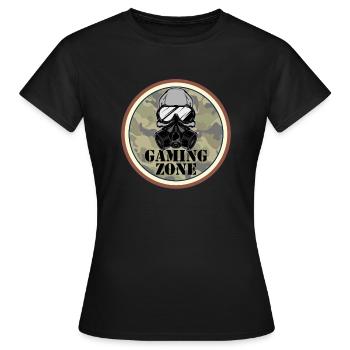 Jeux vidéo vidéo de jeu de jeu dans la zone - T-shirt Femme - noir - Devant - AI Model Female 172 dark (172cm)