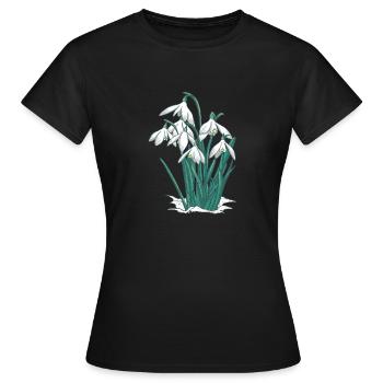 Perce-neige - T-shirt Femme - noir - Devant - AI Model Female 172 dark (172cm)