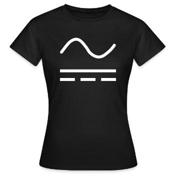Débit actuel - T-shirt Femme - noir - Devant - AI Model Female 172 dark (172cm)