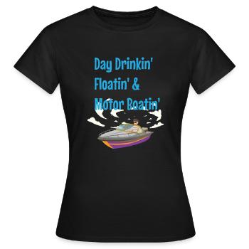 Bateau et bateau à moteur capitaine et bateau - T-shirt Femme - noir - Devant - AI Model Female 172 dark (172cm)