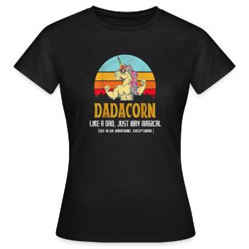 Daddacorn Like A Dad Just Way Magical Vintage - T-shirt Femme - noir - Devant - AI Model Female 172 dark (172cm)