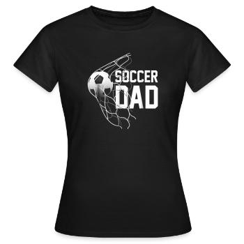 Soccer DAD Football Futbol Parents Goal Gift - T-shirt Femme - noir - Devant - AI Model Female 172 dark (172cm)