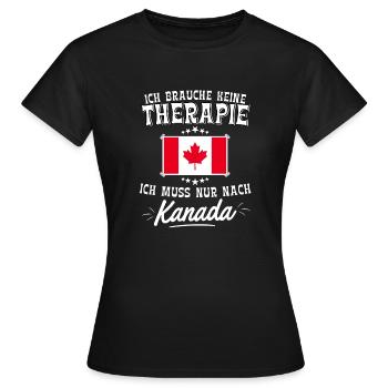 Kanada Flagge - Frauen T-Shirt - Schwarz - Vorne - AI Model Female 172 dark (172cm)