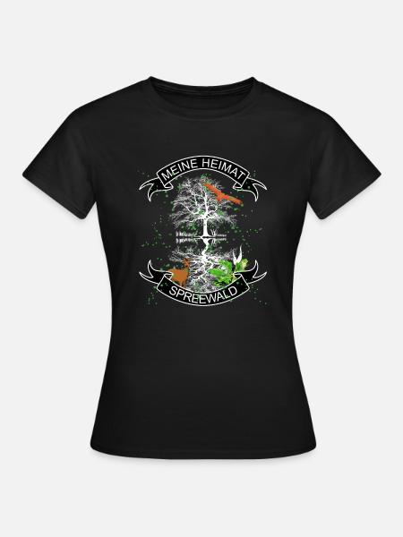 Mein Spreewald - meine Heimat, Natur Design - Frauen T-Shirt - Schwarz