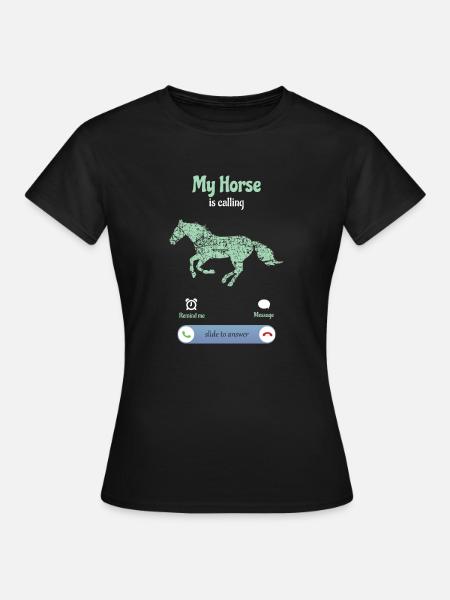 The horse calls - Women's T-Shirt - black
