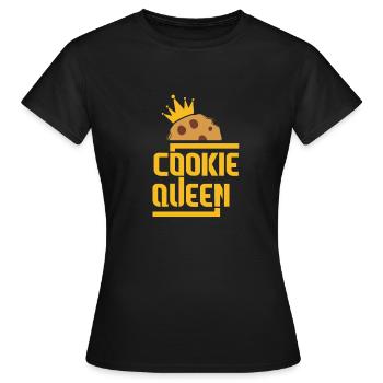 Cookie Queen Cookie Lover Cookie Baker Cookie - Frauen T-Shirt - Schwarz - Vorne - AI Model Female 172 dark (172cm)
