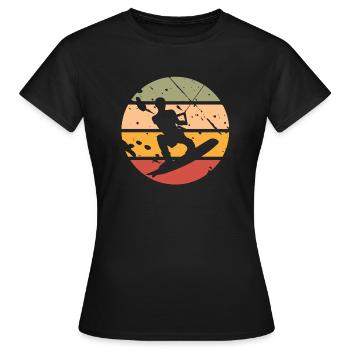 Wakeboard Wakeboarder - Frauen T-Shirt - Schwarz - Vorne - AI Model Female 172 dark (172cm)