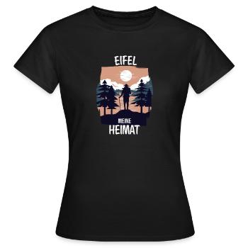 Eifel Mosel Wandern Fluss Winzer Geschenkidee - Frauen T-Shirt - Schwarz - Vorne - AI Model Female 172 dark (172cm)