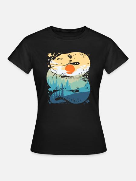 Sunrise Dragon - T-shirt Femme - noir