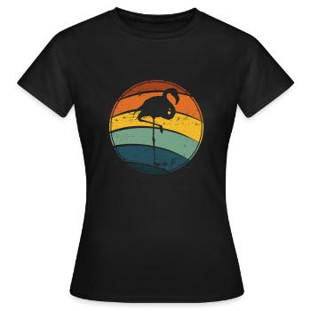 Flamingo - T-shirt Femme - noir - Devant - AI Model Female 172 dark (172cm)
