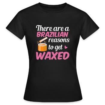 Cosmétiques drôles Sort Waxing beauté - T-shirt Femme - noir - Devant - AI Model Female 172 dark (172cm)