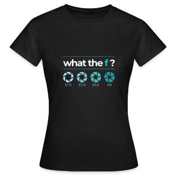 Camera Focus - Women's T-Shirt - black - Front - AI Model Female 172 dark (172cm)