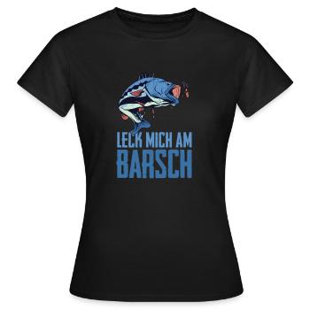 Angeln Barsch - Frauen T-Shirt - Schwarz - Vorne - AI Model Female 172 dark (172cm)