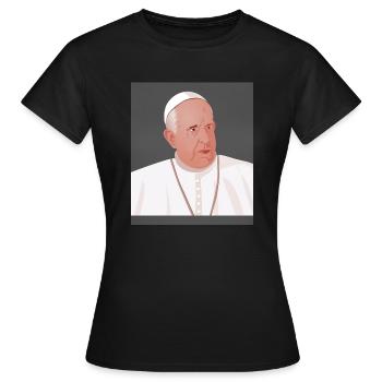 Pape François Vatican Vatican Saint-Pierre - T-shirt Femme - noir - Devant - AI Model Female 172 dark (172cm)