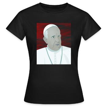 Pape François Vatican Vatican Saint-Pierre - T-shirt Femme - noir - Devant - AI Model Female 172 dark (172cm)