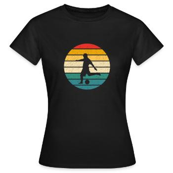 Football footballeur footballeur stade de football - T-shirt Femme - noir - Devant - AI Model Female 172 dark (172cm)