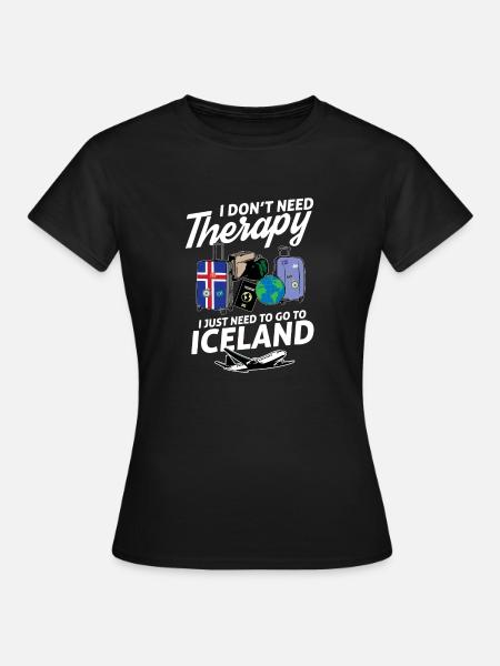 Iceland flag I Icelandic Souvenirs - Dame-T-shirt - sort