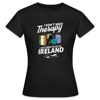 Ireland flag I Irish Souvenirs - Frauen T-Shirt - Schwarz - Vorne - AI Model Female 172 dark (172cm)