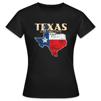 Texas the lone star state USA fans cadeau rétro - T-shirt Femme - noir - Devant - AI Model Female 172 dark (172cm)