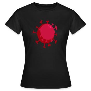 Red Corona Virus - Women's T-Shirt - black - Front - AI Model Female 172 dark (172cm)