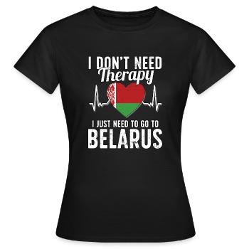 Belarus flag I Belarus Souvenirs - Women's T-Shirt - black - Front - AI Model Female 172 dark (172cm)