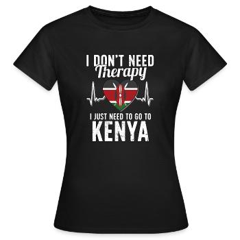 Kenya flag I Kenyan Souvenirs - Frauen T-Shirt - Schwarz - Vorne - AI Model Female 172 dark (172cm)
