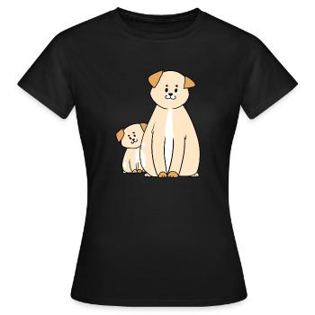 Chien chiot chiot - T-shirt Femme - noir - Devant - AI Model Female 172 dark (172cm)