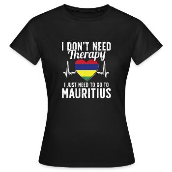 Mauritius flag I Mauritius Souvenirs - Women's T-Shirt - black - Front - AI Model Female 172 dark (172cm)