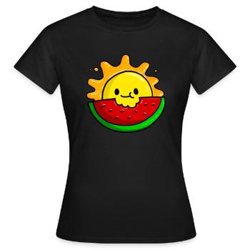 Melons - T-shirt Femme - noir - Devant - AI Model Female 172 dark (172cm)