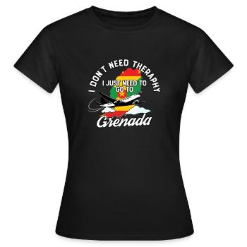 Grenada flag I Grenada Souvenirs - Frauen T-Shirt - Schwarz - Vorne - AI Model Female 172 dark (172cm)