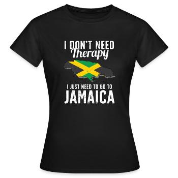 Jamaica flag I Jamaican Souvenirs - Frauen T-Shirt - Schwarz - Vorne - AI Model Female 172 dark (172cm)