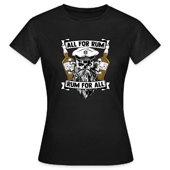 Rum - Frauen T-Shirt - Schwarz - Vorne - AI Model Female 172 dark (172cm)