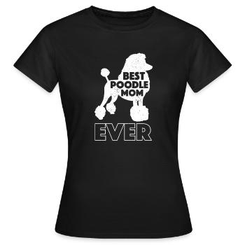 Lustige Pudel Mom - Frauen T-Shirt - Schwarz - Vorne - AI Model Female 172 dark (172cm)