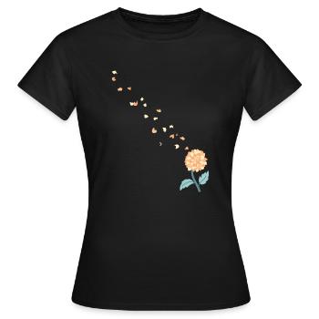Fleur - T-shirt Femme - noir - Devant - AI Model Female 172 dark (172cm)