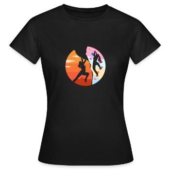 Kletterin Klettererin Kletterer Sportklettern - Frauen T-Shirt - Schwarz - Vorne - AI Model Female 172 dark (172cm)
